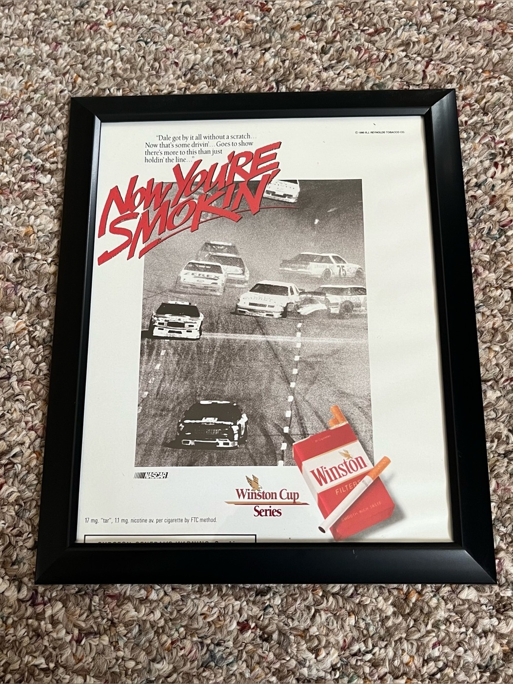 Vintage Winston Now You're Smokin' Wall Art - Red, Black
